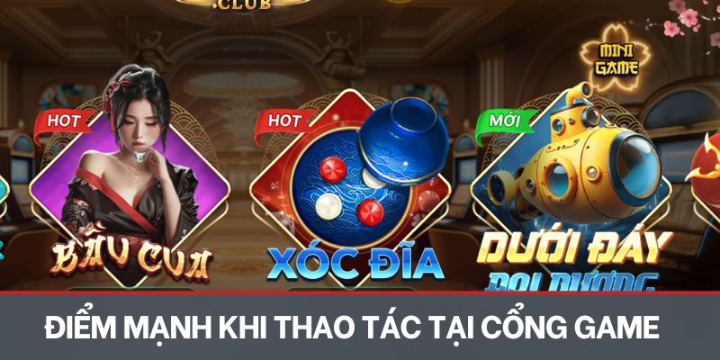 Điểm mạnh khi thao tác nạp tiền tại cổng game Topclub